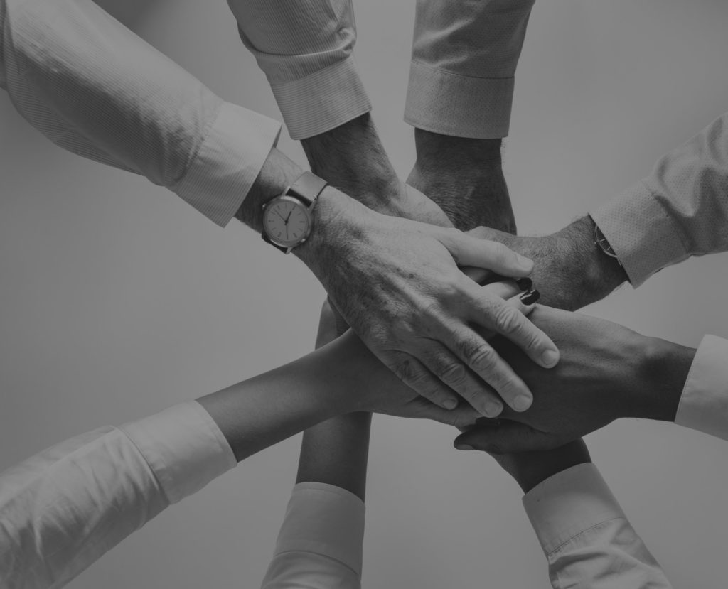 all hands together