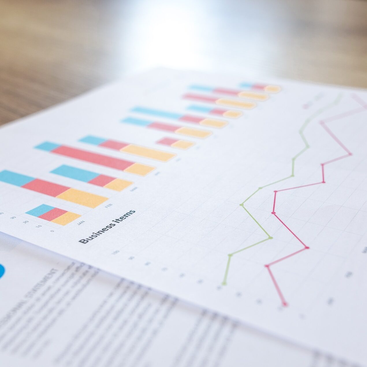 financial-2860753_1920 Financial report with charts and graphs